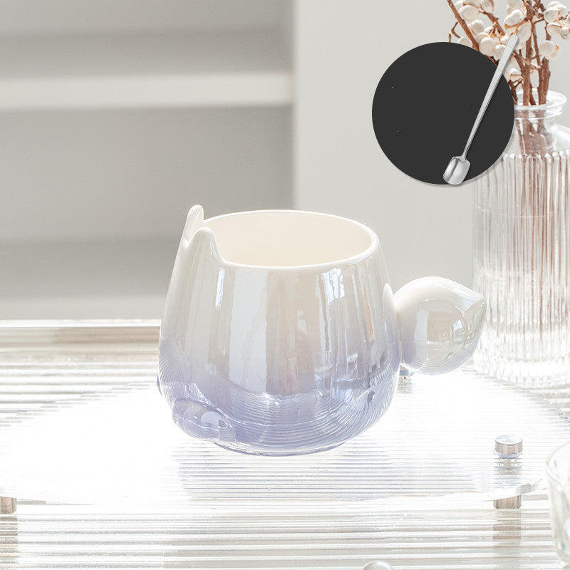 Gradual Change Rabbit Ceramic Mug Girls' Cute Cup High Beauty Couple Water Cup Office ins Coffee Cup