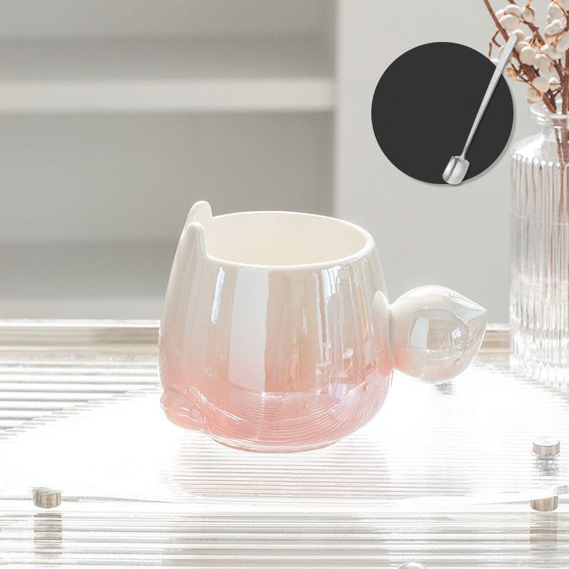 Gradual Change Rabbit Ceramic Mug Girls' Cute Cup High Beauty Couple Water Cup Office ins Coffee Cup