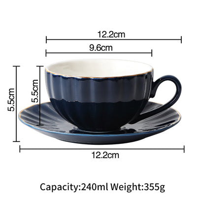 Nordic Style Simple Coffee Cup Set Creative Ceramic Coffee Cup British Afternoon Tea Cup Black Tea Cup Girl Heart
