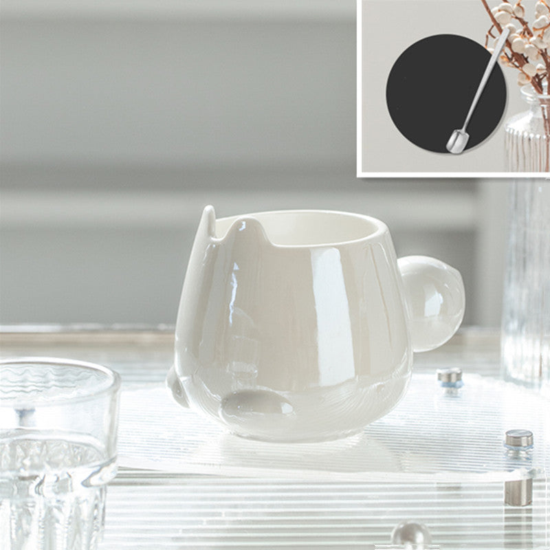 Gradual Change Rabbit Ceramic Mug Girls' Cute Cup High Beauty Couple Water Cup Office ins Coffee Cup