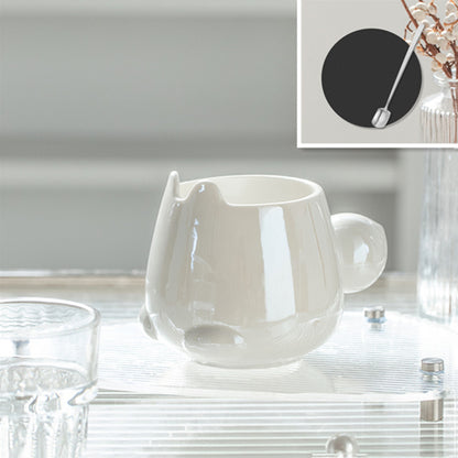 Gradual Change Rabbit Ceramic Mug Girls' Cute Cup High Beauty Couple Water Cup Office ins Coffee Cup