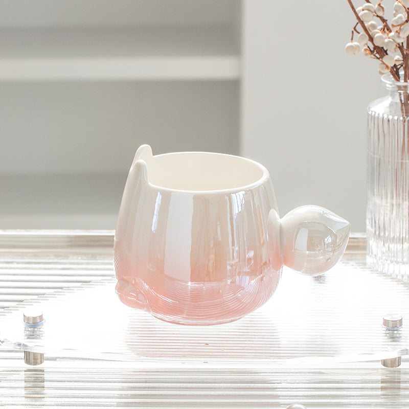 Gradual Change Rabbit Ceramic Mug Girls' Cute Cup High Beauty Couple Water Cup Office ins Coffee Cup