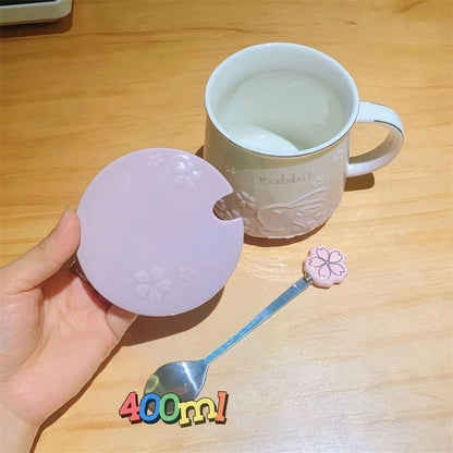 Year of the Rabbit Cherry Mug Ceramic Cup Coffee Cup