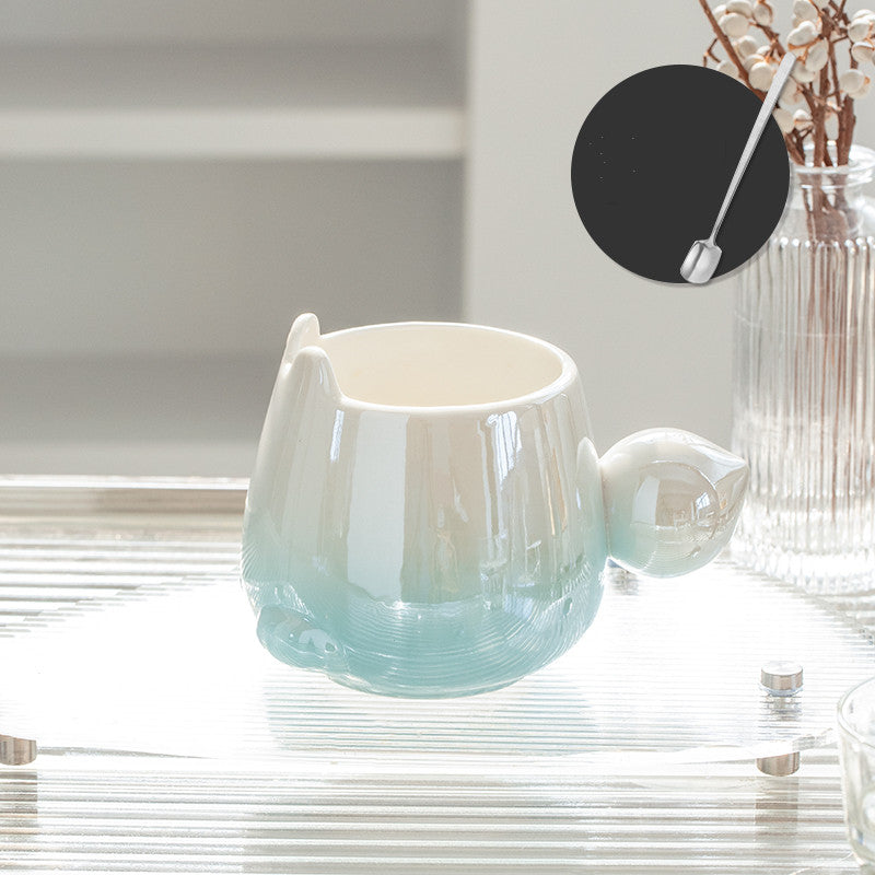 Gradual Change Rabbit Ceramic Mug Girls' Cute Cup High Beauty Couple Water Cup Office ins Coffee Cup